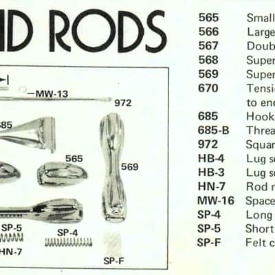 6 Vintage 60s/70s/80s Slingerland #565 Small Lugs with Mounting Screws - SSL-205-S image 7
