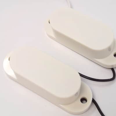 True Custom Shop® Parchment Cover Vintage Style Bullet Pickup Set for Fender Mustang Bass Guitars image 1