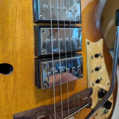 1960s Eko Model 100 Hot Rod Electric Guitar Vintage 3-Pickup Hollow Body Archtop Conversion image 5