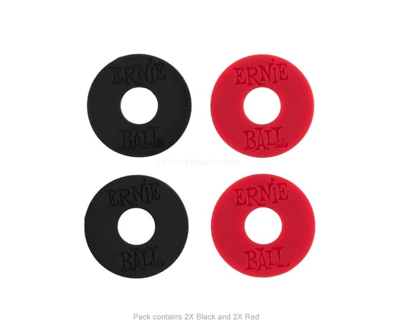 Strap Blocks Guitar Bass Instrument Strap Securing Tightening Modification-Free Red+Black Flex Locks image 1
