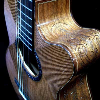 Blueberry Guitar Classical Nylon String 2023 - Hand Carved & Handmade image 3