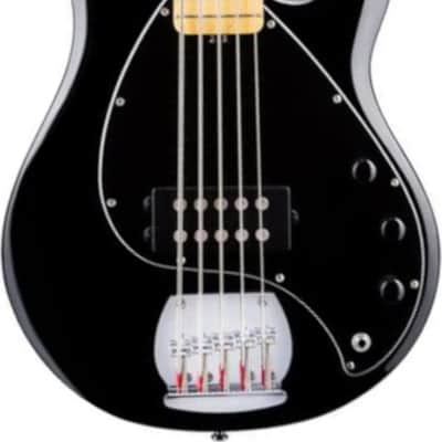 Sterling StingRay RAY5 5-String Bass Guitar, Maple Fingerboard, Black image 1