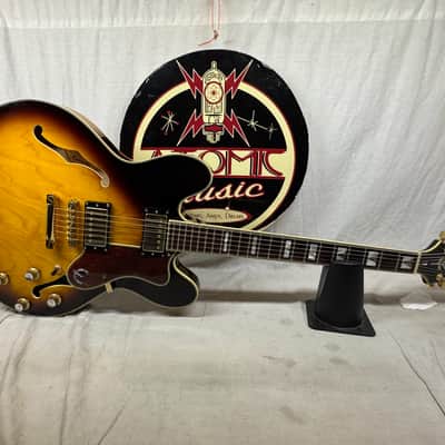 Epiphone Sheraton II 2 Semi-Hollowbody Guitar with Case - MIK Korea 2003 - Vintage Sunburst image 3