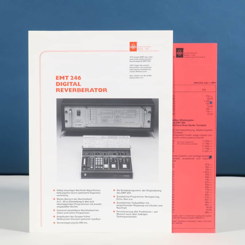 EMT 246 Digital Reverberator original brochure & price list image 1