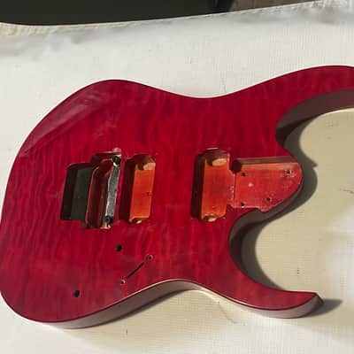 2000's Korean Ibanez RG320QS Red Quilt Sapele Top Basswood Guitar Body Edge Pro II Tremolo Ready image 2