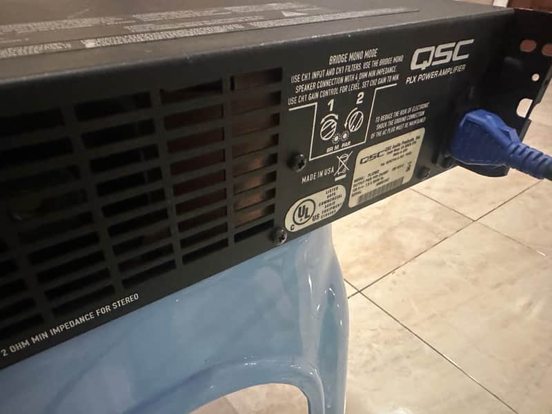 QSC PLX2502 PLX2 Series Compact Rack-Mounted Power Amp 2010s - Silver image 1
