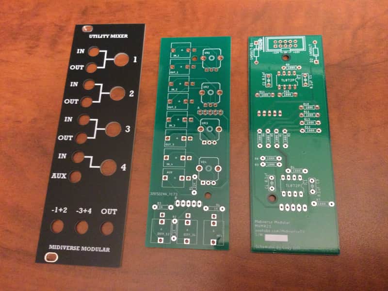 Midiverse Modular - Utility Mixer - Eurorack - PCB/Panel image 1