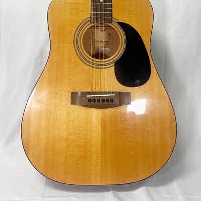 Jasmine S45 SK Natural/Gloss Acoustic Dreadnought W/Hard Case 2000s - Clear Gloss image 9