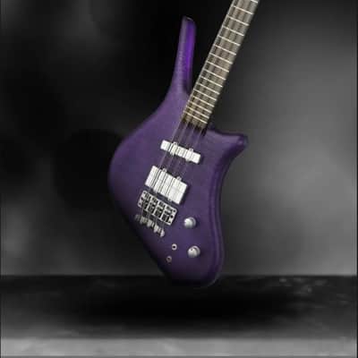Warwick Dolphin Pro 1 - 8 String Custom Shop Masterbuilt 2022 - AAA Flame SOLID French Ash over Satin Transparent Purple Grape Flavor image 6