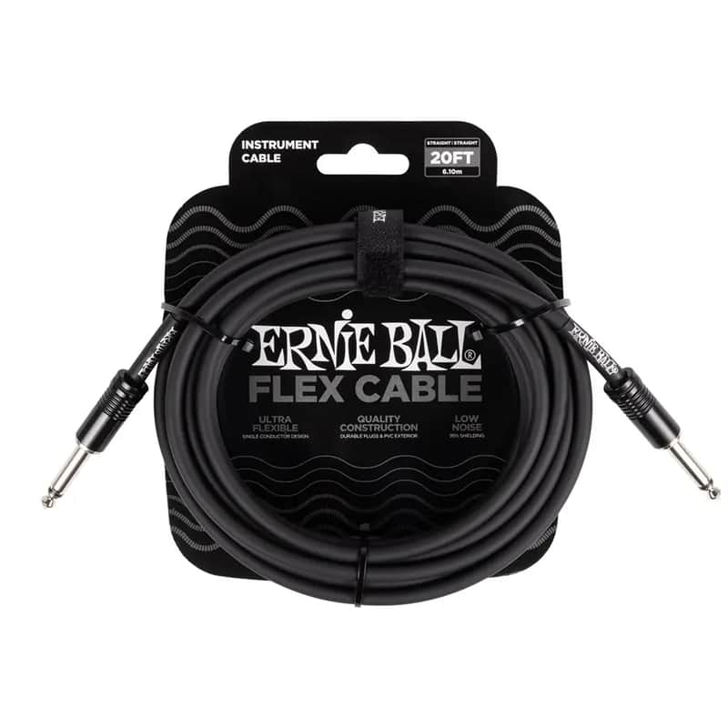 CAVO JACK-JACK  ERNIE BALL 6435 Flex Cable Black  (6mt) image 1