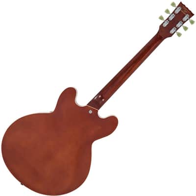 Vintage VSA500HB ReIssued Semi Acoustic Guitar - Honeyburst (Open Box) image 3