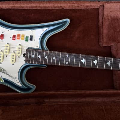 Teisco Spectrum 5 1990s Metallic Blue Made in Japan image 2