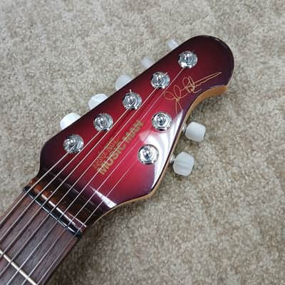 2005 Ernie Ball Music Man JP7 Piezo - Pearl Red Burst Color - w/ Original Hard Shell Case image 11