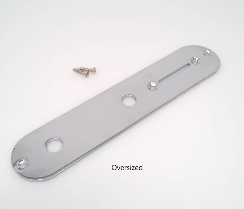 True Custom Shop® Oversized Chrome Control Plate for Fender Tele With Screws image 1