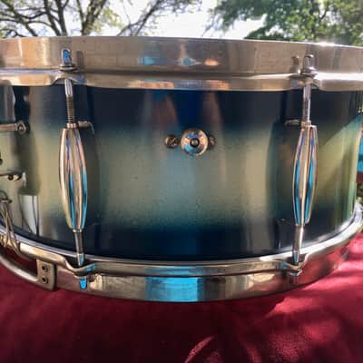 Slingerland 1940s Radio King Blue & Silver Duco Painted Lacquer image 5