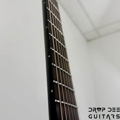 ESP LTD EXL-7 Baritone Black Metal 7-String Electric Guitar - Black Red Burst Satin image 10