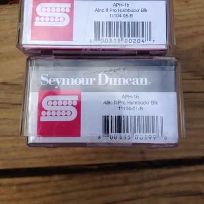 Seymour Duncan APH-1 Alnico II Pro Neck & Bridge Pickup Set Black Humbucker image 3