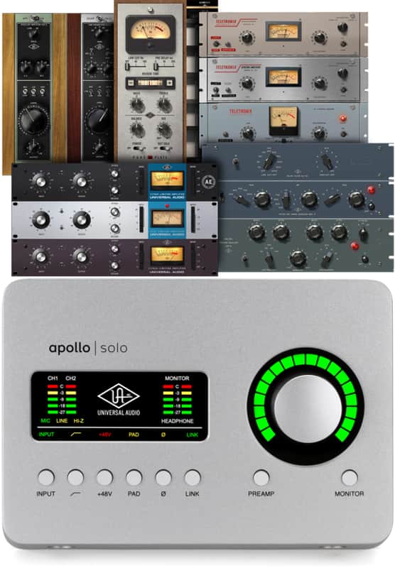 Universal Audio Apollo Solo Heritage Edition Thunderbolt 3 Audio Interface with UAD DSP (ApolloSTBHEd4) image 1
