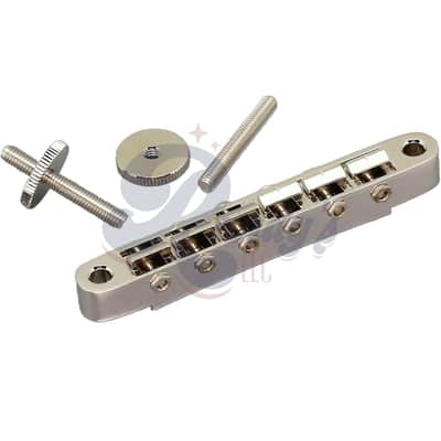Gotoh GE104B Nashville Tune-O-Matic Bridge w/ M4 Posts - Fits Gibson®-Chrome image 4