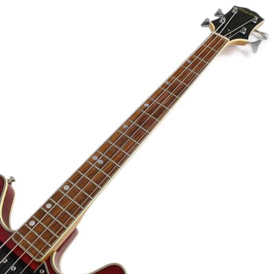 Vintage Epiphone 5120/E Semi-Hollow Body Bass Guitar in Cherry Red image 7