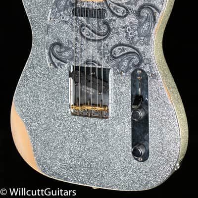 Fender Brad Paisley Road Worn Telecaster, Maple Fingerboard, Silver Sparkle (193) image 1
