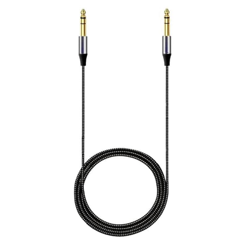 1/4 inch TRS Cable,Subwoofer Cable,RCA Cable,6.35mm Audio Cable,1/4" Male to Male TRS Stereo Audio Cable,Compatible for iPod, Laptop,Home Theater,Electric Guitar,Nylon Black 9.84Ft/3M Bild 1