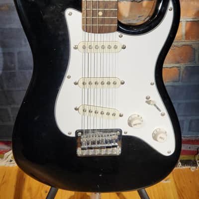 Squier Stratocaster  3/4 Size Black Full Set Up image 5