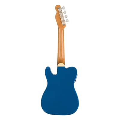 Used Fender Fullerton Tele Uke - Lake Placid Blue w/ Walnut FB image 8
