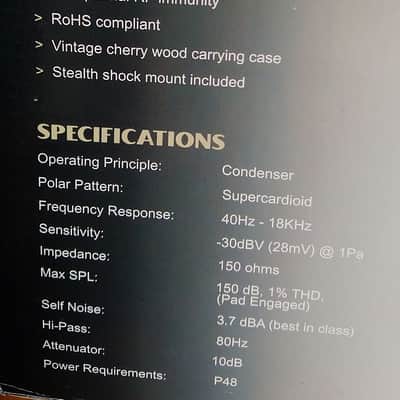 CAD E100S Equitek Large Diaphragm Supercardioid Condenser Microphone 2013 - Black image 9