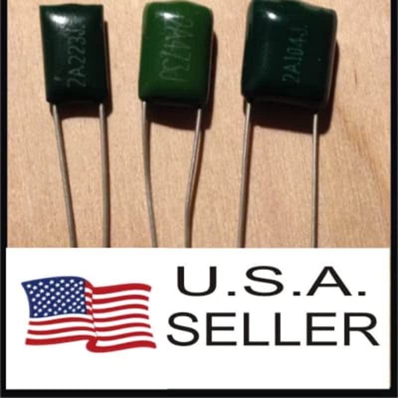 .022uf .047uf .1uf 100v Mylar Film Guitar /Bass Tone Capacitor 6 Pack USA Seller FAST Shipping! image 1