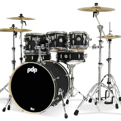 PDP Concept Maple Satin Black Finish Ply 7-Piece Drum Set PDCM2217BK image 2