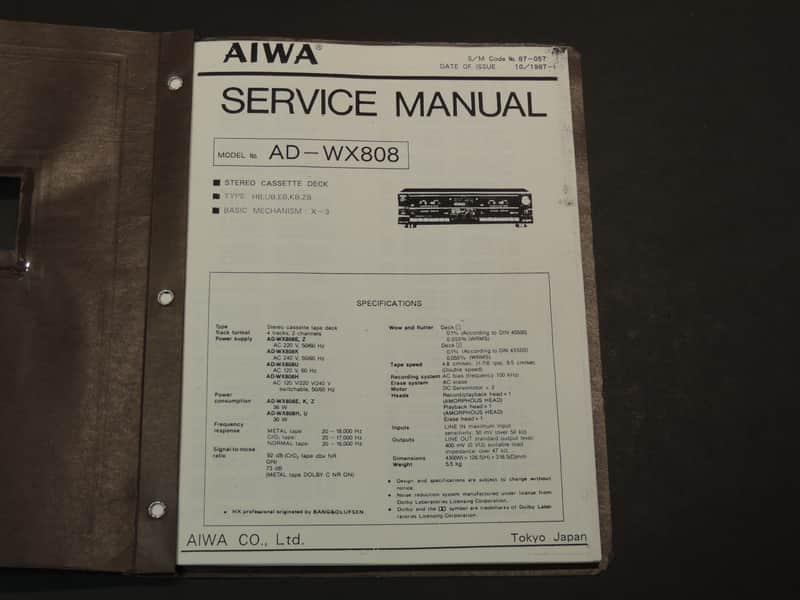 Aiwa AD-WX808 Service Manual image 1