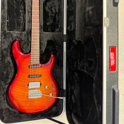 Ernie Ball Music Man Steve Lukather Signature Luke III Maple Top HSS 2016 - 2022 - Cherry Burst Flame image 1