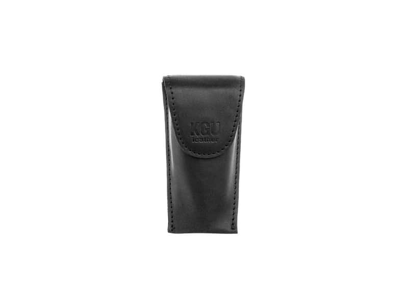 Trumpet Mouthpiece Pouch Leather Crazy Horse Brown. Handmade (Single, Black) image 1