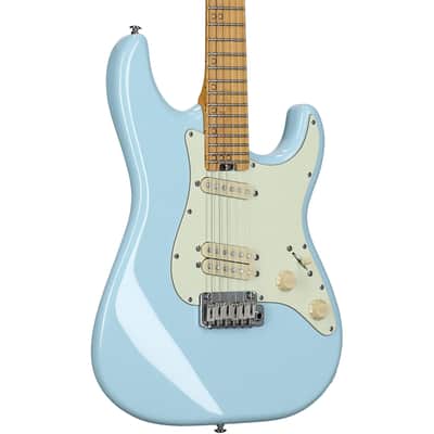 Schecter MV-6 Electric Guitar, with Maple Fingerboard, Super Sonic Blue image 1