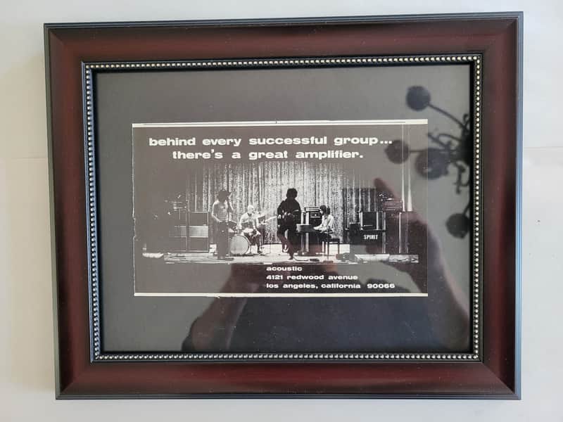 1970 Acoustic Amplifiers Promotional Ad Framed Spirit I've Got A Line On You Original image 1
