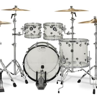 DW Design 4-Piece Clear Acrylic Drum Set - 18x22,8x10,9x12,14x16 - DDAC2214CL image 3