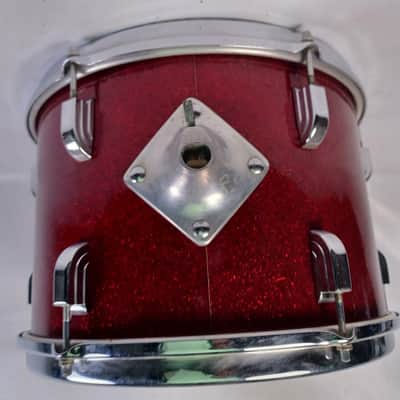 *Leedy 9x13" Rack Tom Drum Red Sparkle Vintage 60s Slingerland Af.Mahogany/Brass image 2