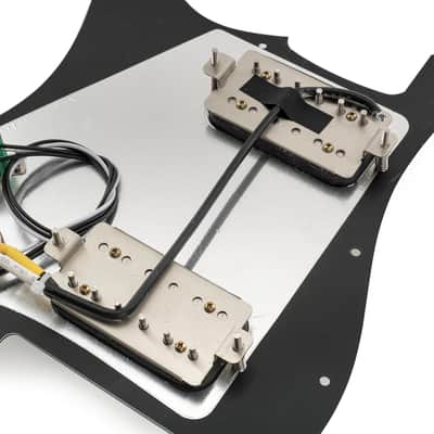Pro-SE ST-HH-OMHA Pre-wired Pickguard with Alnico 5 Humbuckers Mini Toggle Switch for Strat Style Electric Guitar, 3Ply Black image 4