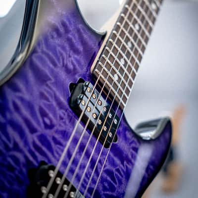 Suhr Standard Thin Burst LE Trans Purple, Roasted Alder, Quilt Maple, IRW, Gold Hardware HH image 4