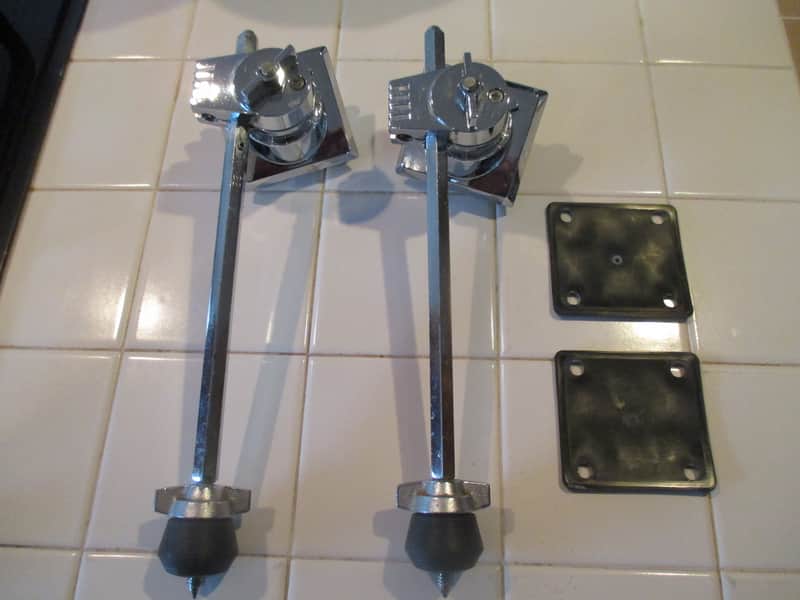 Tama (2) Vintage Granstar Bass Drum Legs/Spurs W/Hardware, 1980s Japan Mint! image 1