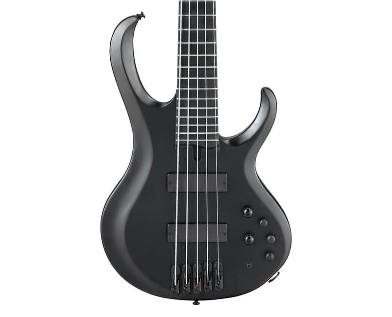 Used Ibanez BTB625EXBKF BTB Iron Label 5-String Bass - Black Flat image 1