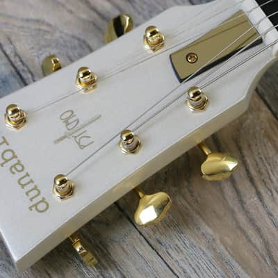 Rare! Dunable Asteroid Flying V  Limited 1 of a kind Psycho Guitar Las Vegas 2018 White (2274) image 14