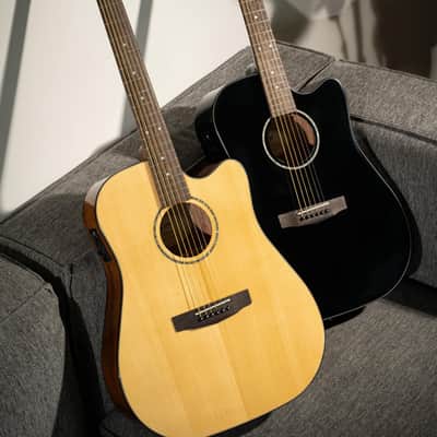 Cort Earth Series 60 Dreadnought Acoustic Electric Guitar 2020's - Natural Glossy image 14