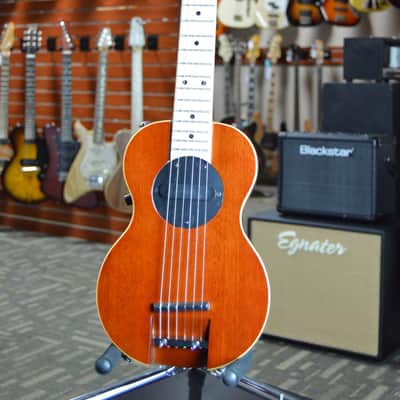 G-Sharp OF-1 Travel Guitar, Natural Mahogany (g# tuning, comes w/ gig bag) image 1