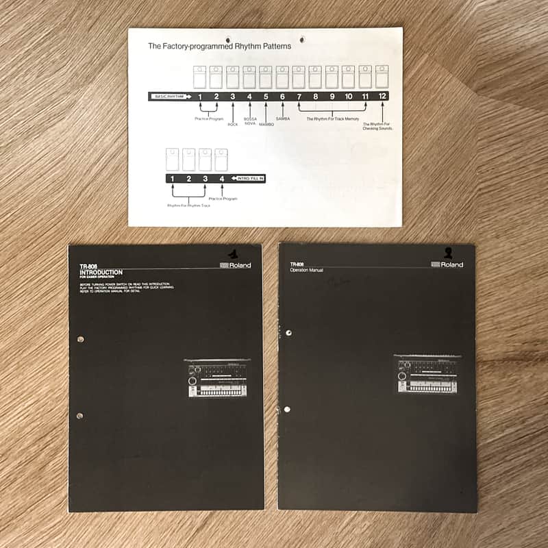 Roland TR-808 // Original Manual Set // User Manual, Introduction Manual and Rhythm Patterns image 1