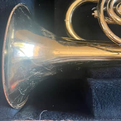 Blessing brand Marching Baritone Horn with case and mouthpiece, Made in USA image 2