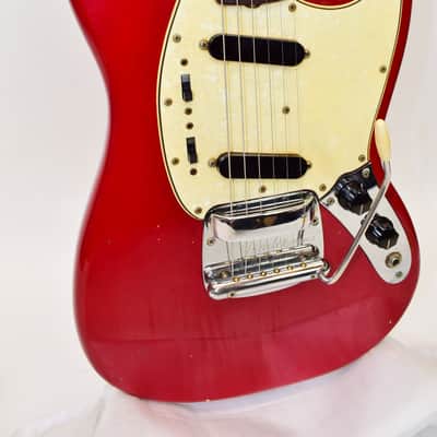 Vintage 1965 Fender Mustang Electric Guitar, Dakota Red w/ Case image 3
