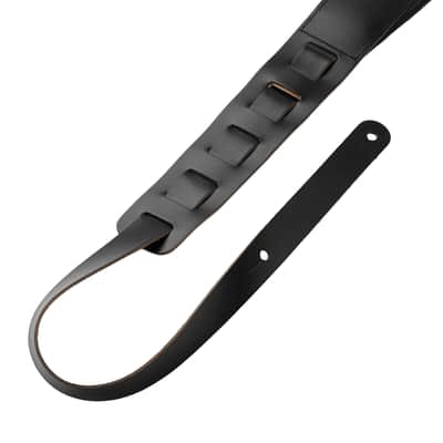 Levy's Black Leather Acoustic Guitar Strap - M26PD-BLK-ACO image 3