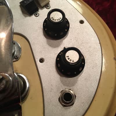 c.1966 Teisco SM-2L MIJ Vintage Guitar "Tulip"  Aged White image 5